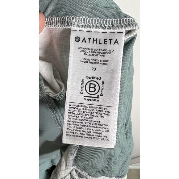 Athleta Trekkie North Short Green Ethereal Magnolia Bloom Plus Size 20 NEW - Picture 6 of 7
